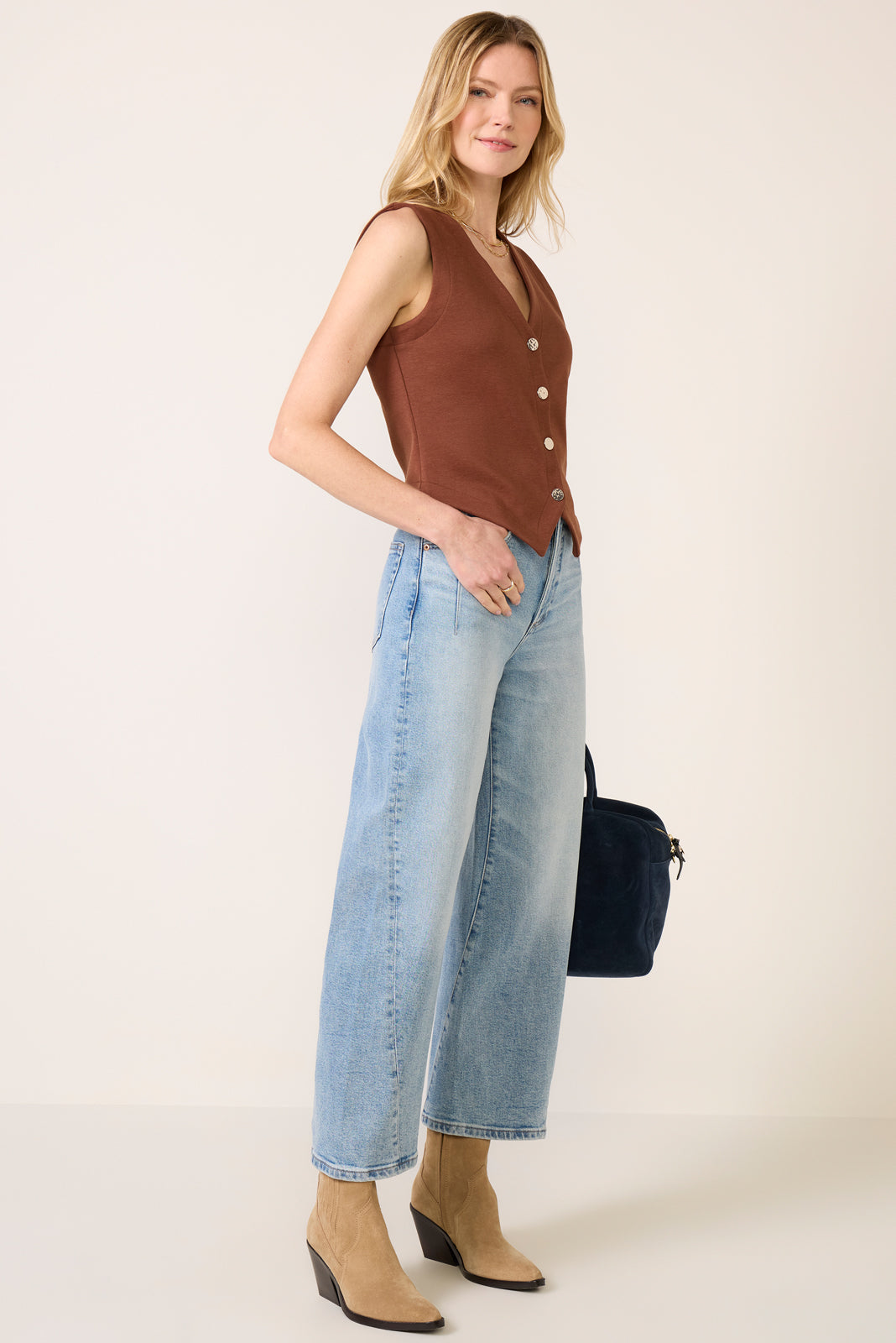 Kyra W/ Seaming Wide Leg Jean