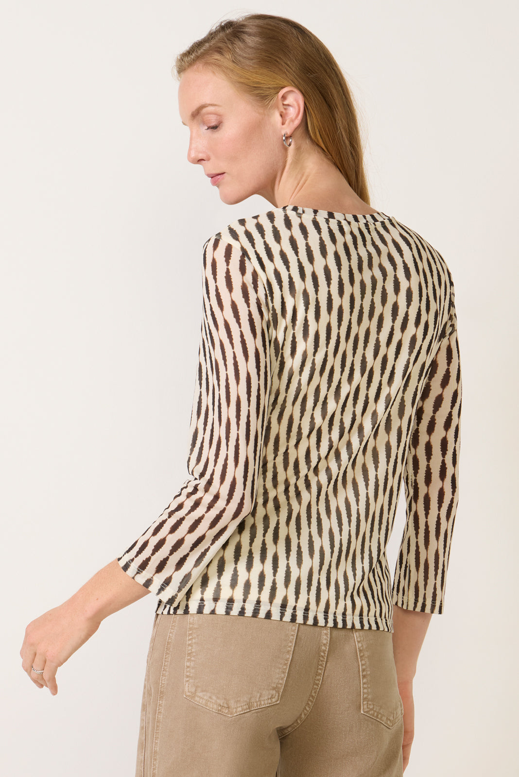 Mesh 3/4 Sleeve Top