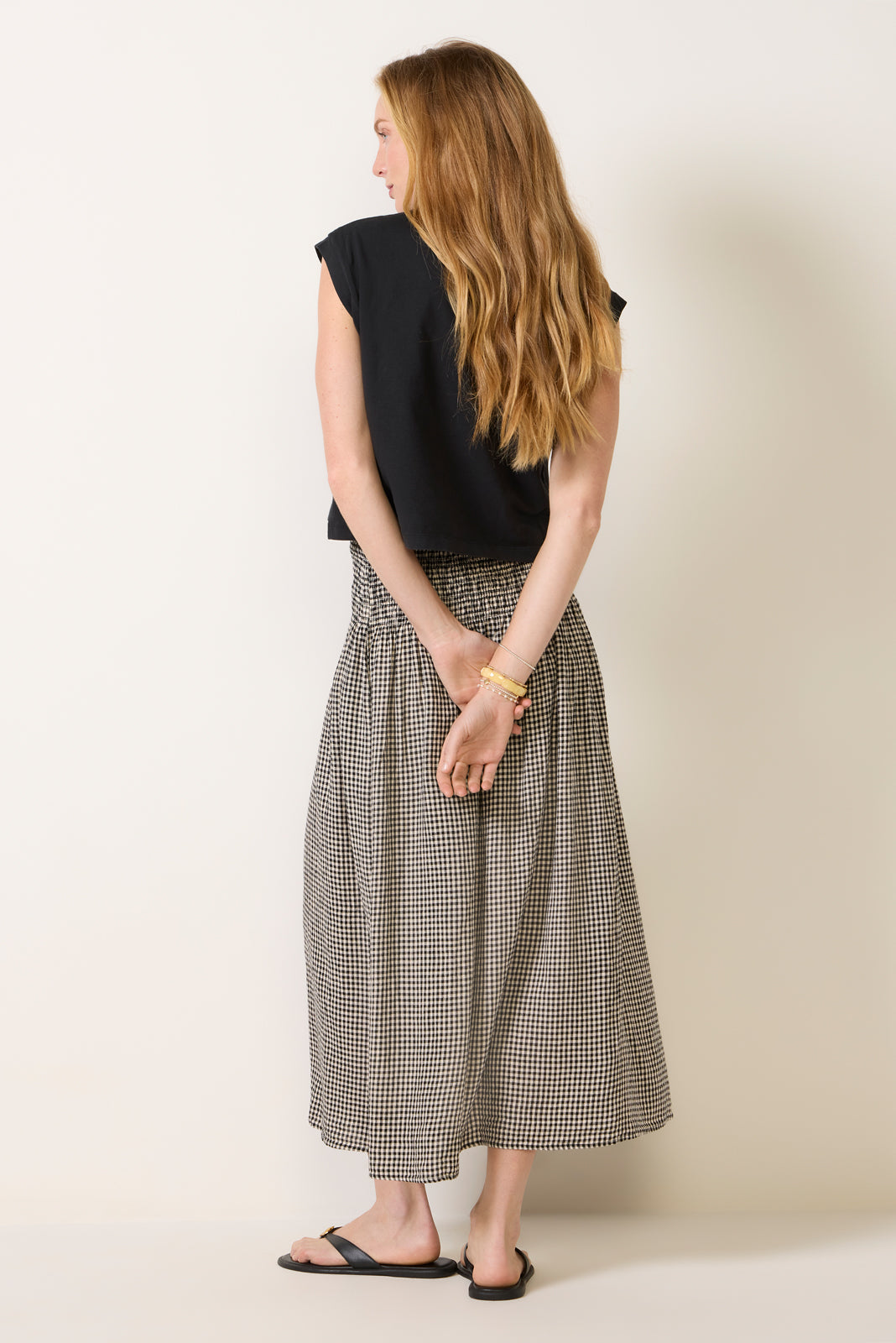 Brooke Gingham Midi Skirt