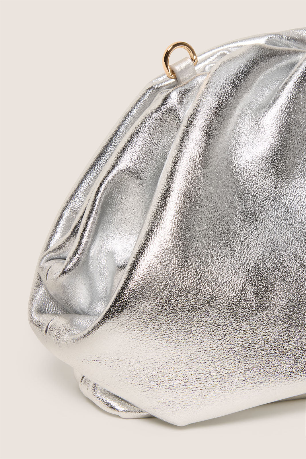 Ryan Metallic Leather Clutch