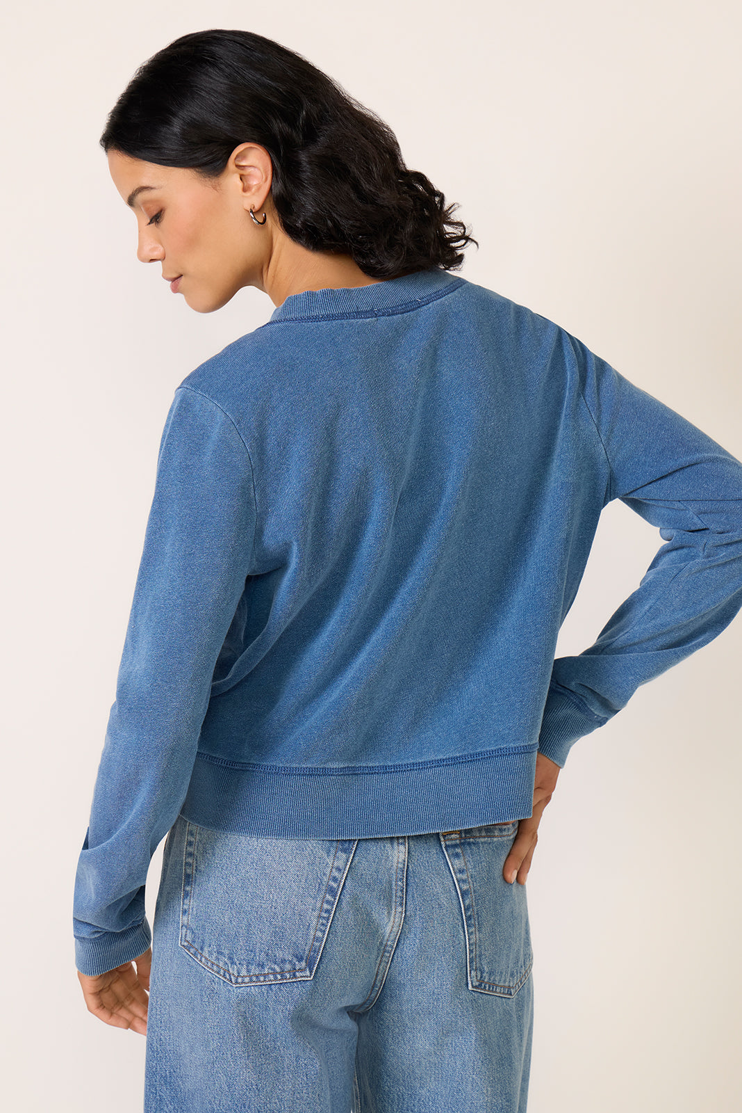 Daily Knit Denim Cardigan