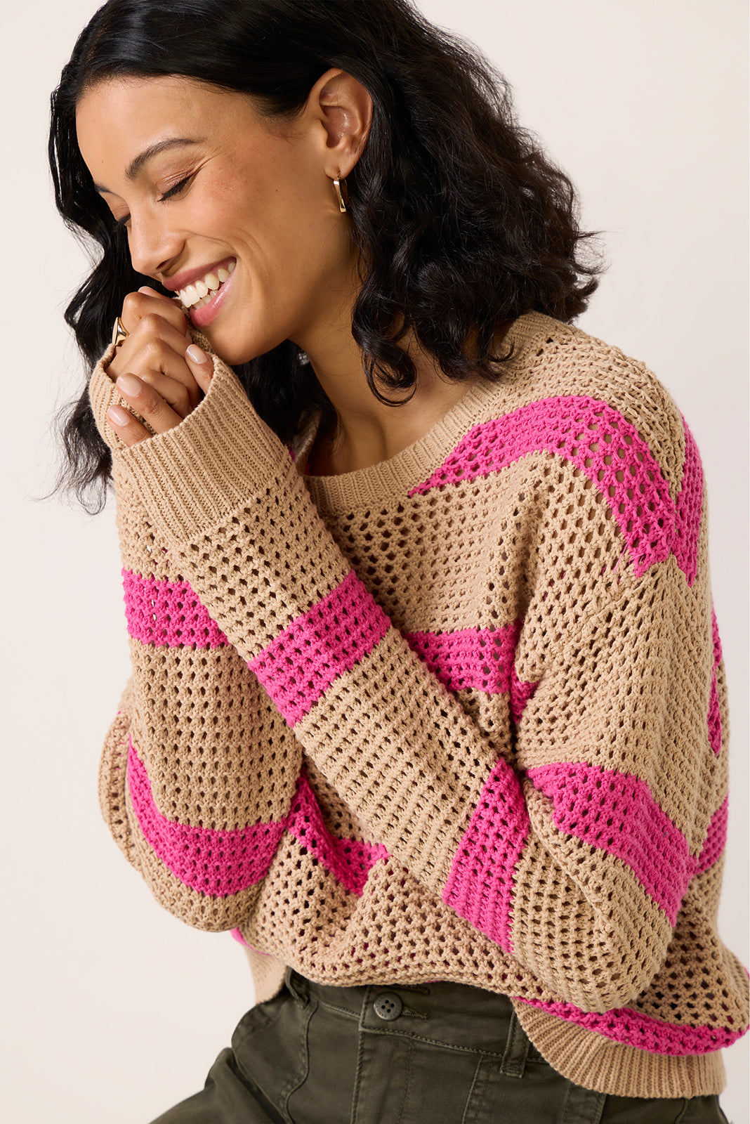 Broadbeach Striped Crew Sweater