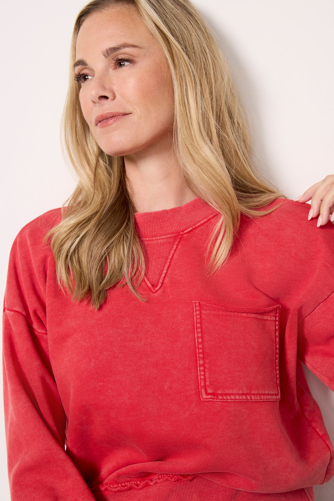 Charlotte Washed Pocket Crew