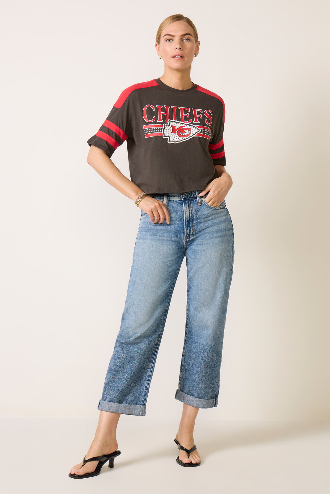 Chiefs Bling Crop Tee