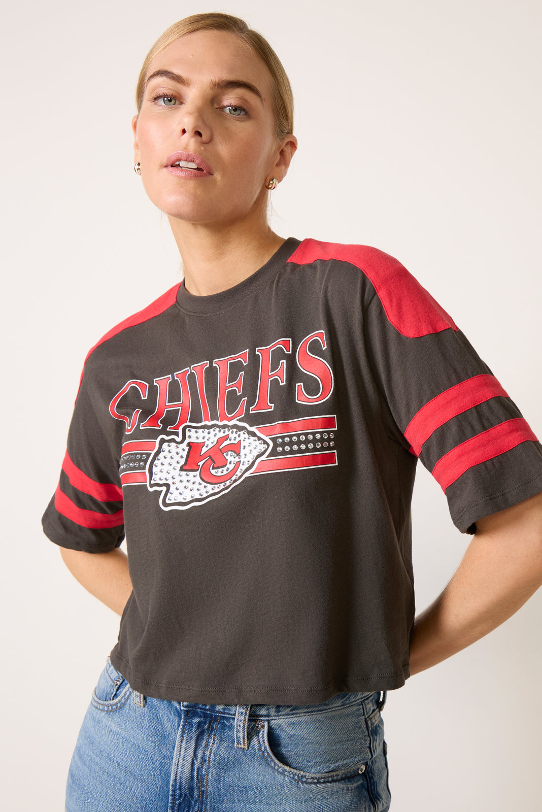 Chiefs Bling Crop Tee