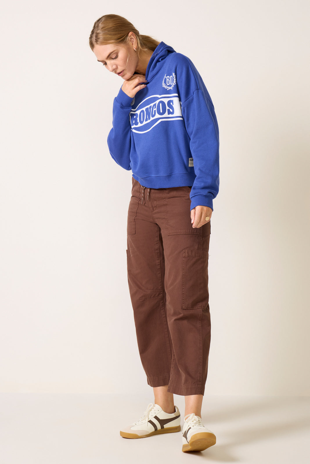 Broncos Oversized Crop Hoodie