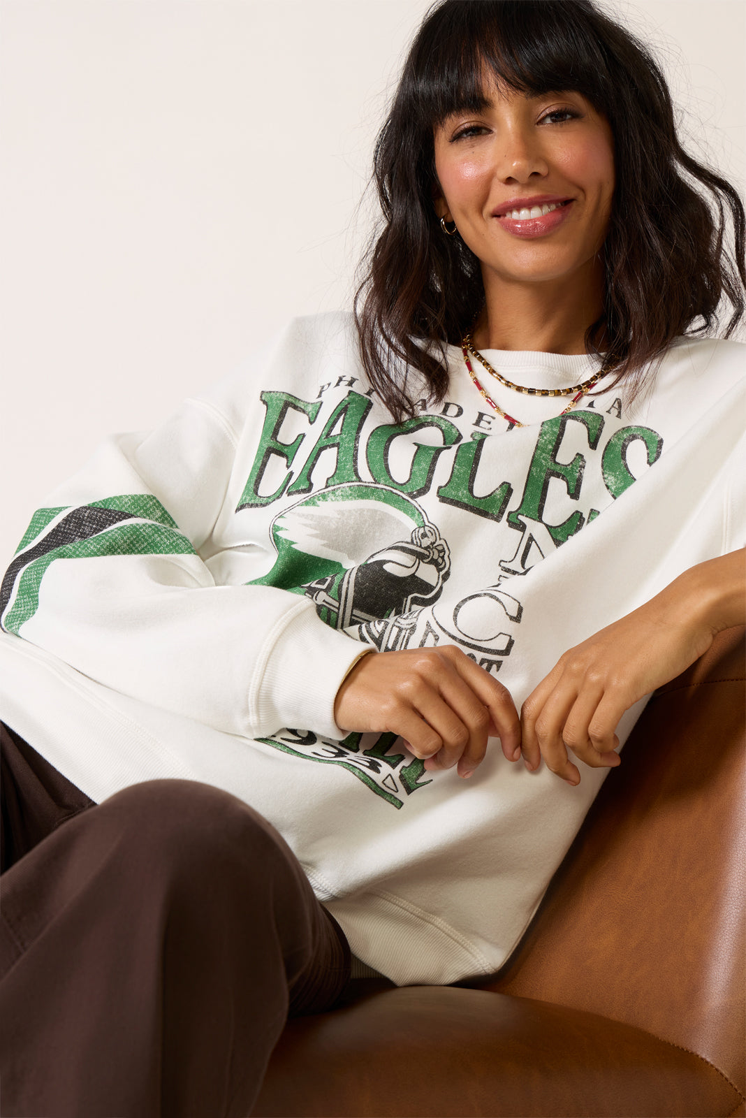 Eagles Oversized Stripe Sweatshirt