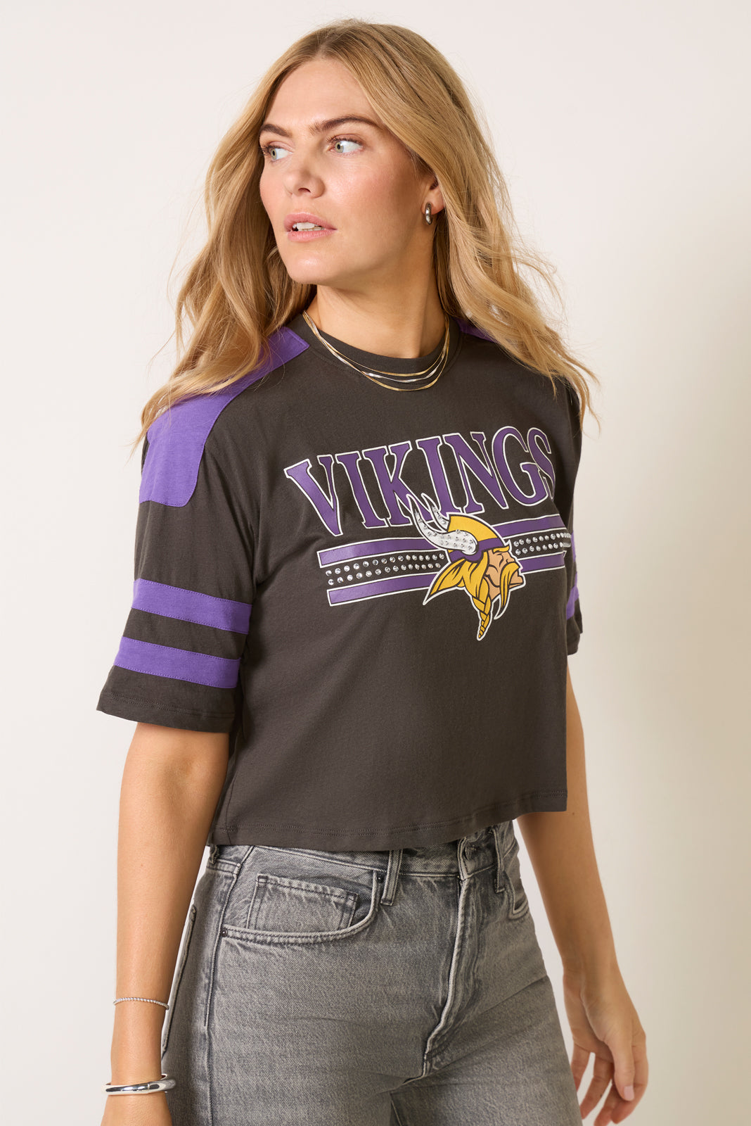 Vikings Bling Crop Tee
