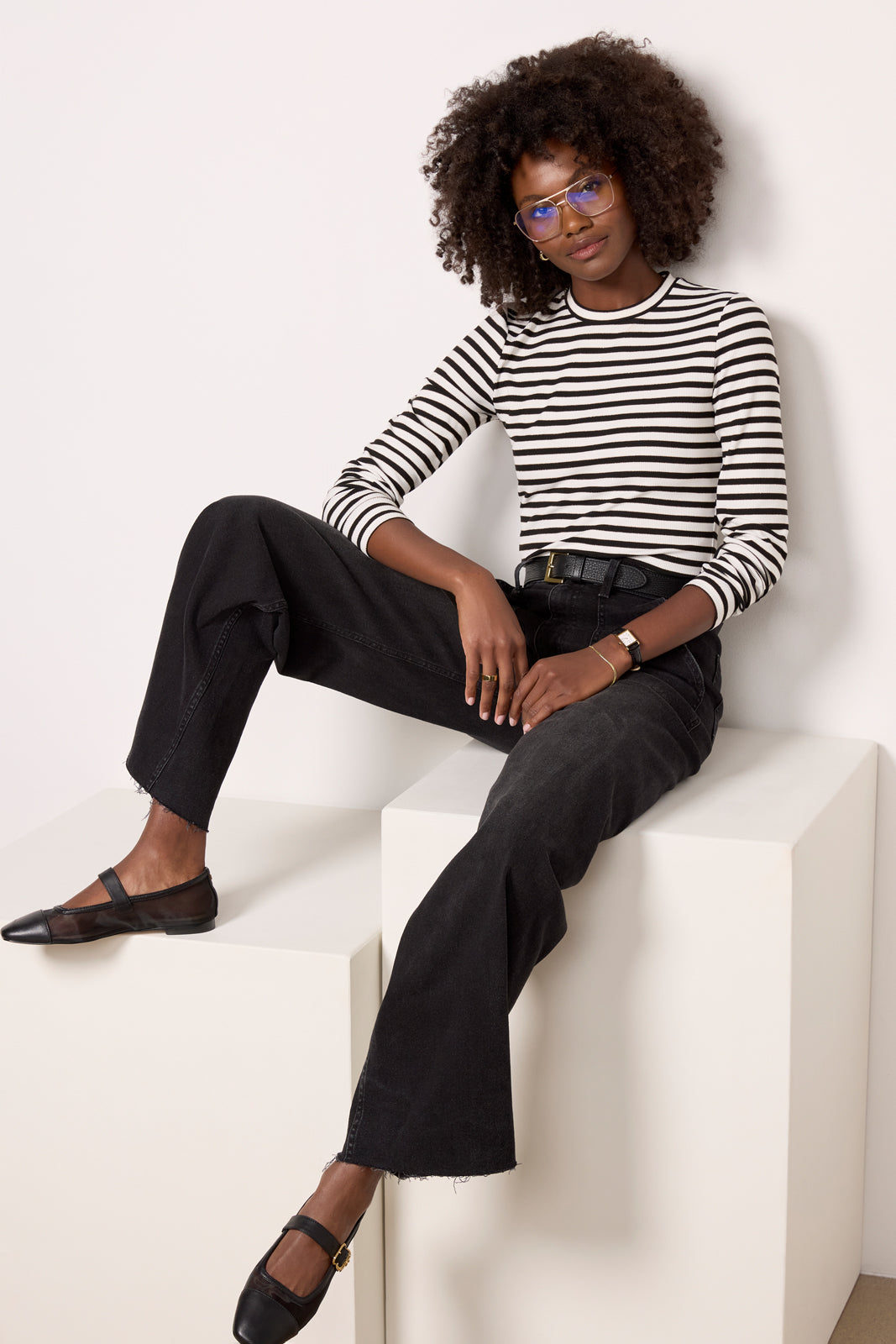 Rilo Lurex Stripe Top