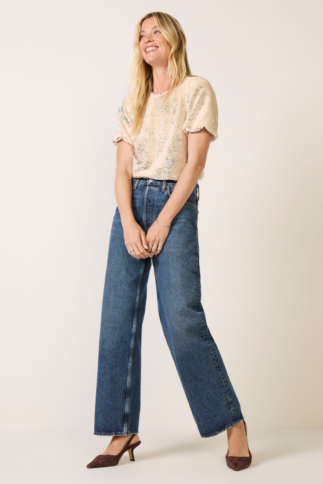 Grace Sequin Bubble Top