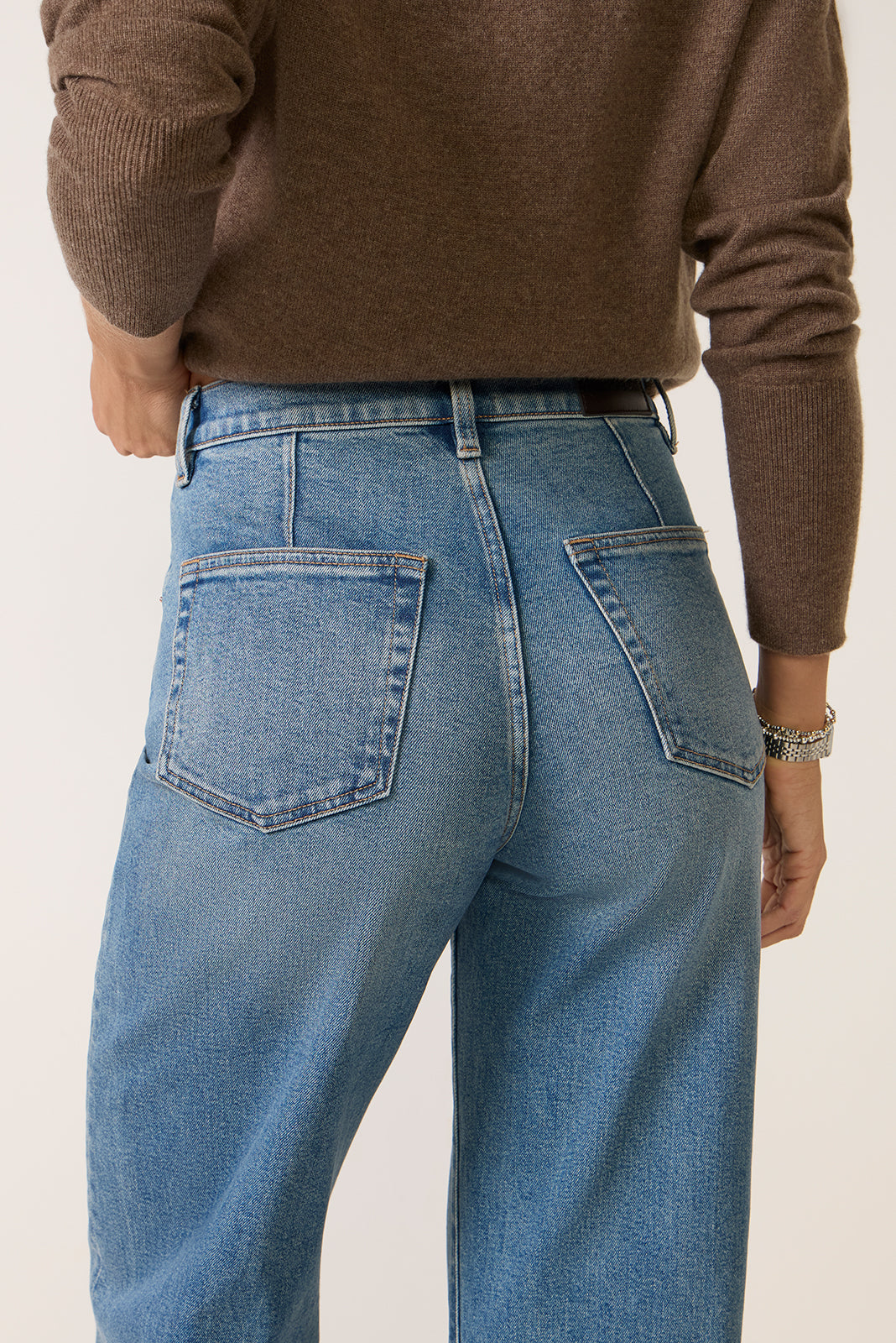 Kyra Bowed Wide Leg Jean