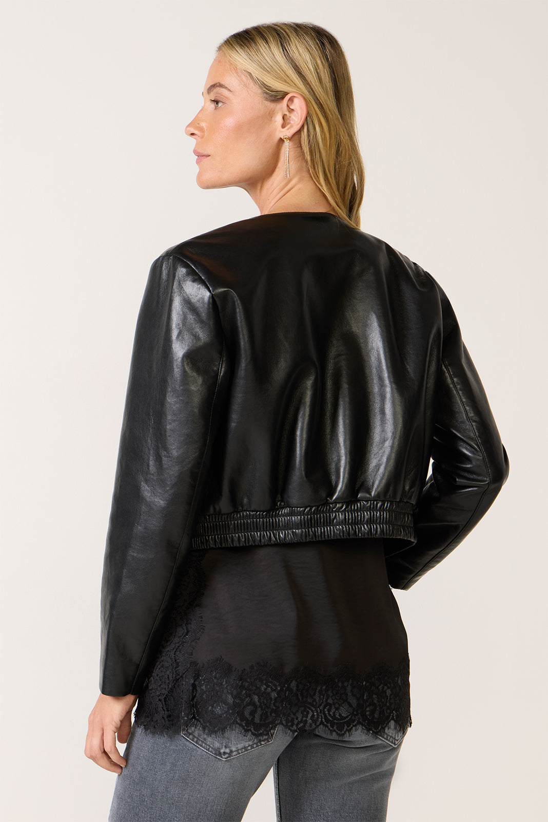 Billie Leather Bomber