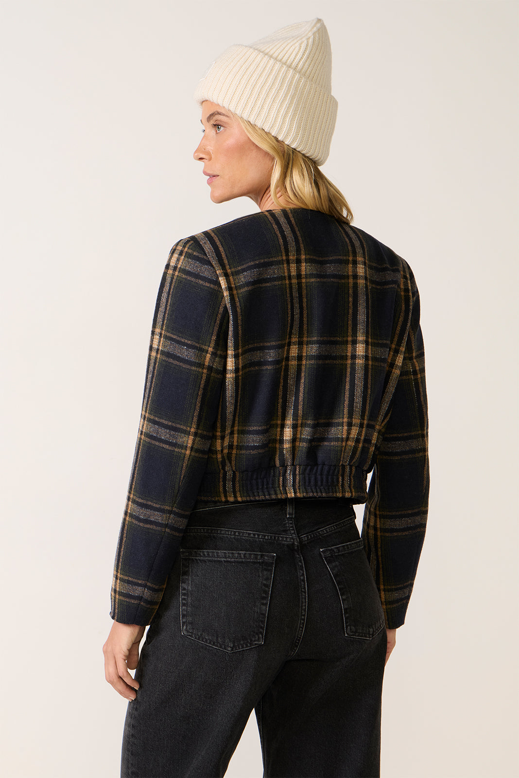 Billie Plaid Bomber
