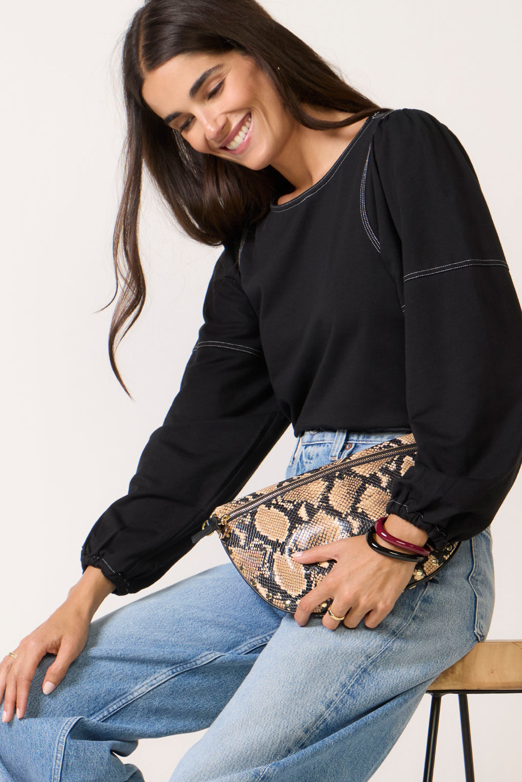 Memphis Contrast Topstitch Top