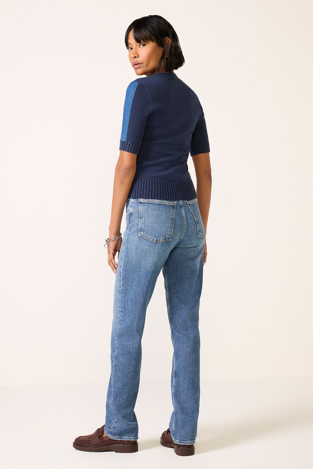 90s Pinch Waist Long Straight Jean