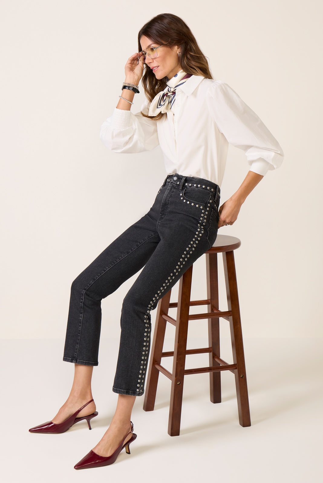 Studded Good Legs Straight Jean