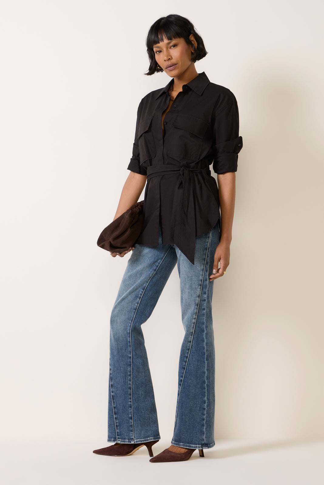 Tie Waist Utility Shirt