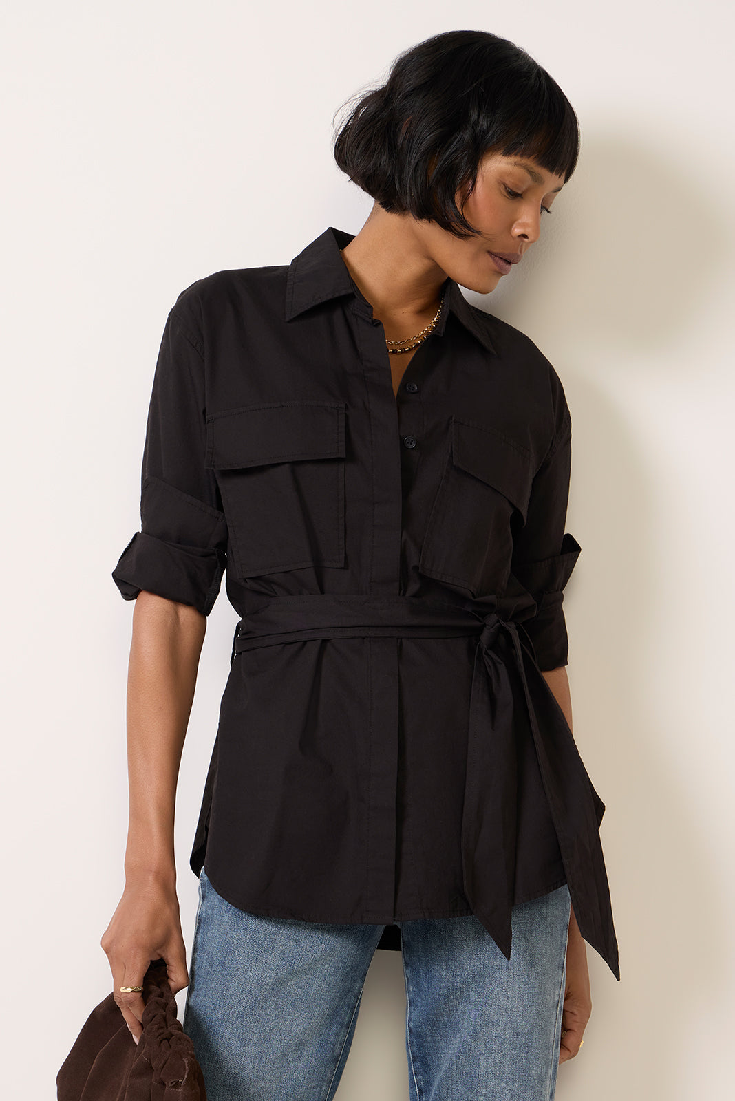Tie Waist Utility Shirt