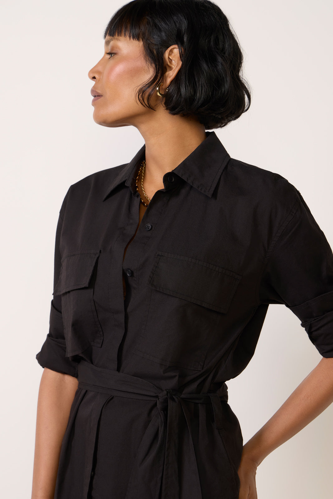 Tie Waist Utility Shirt