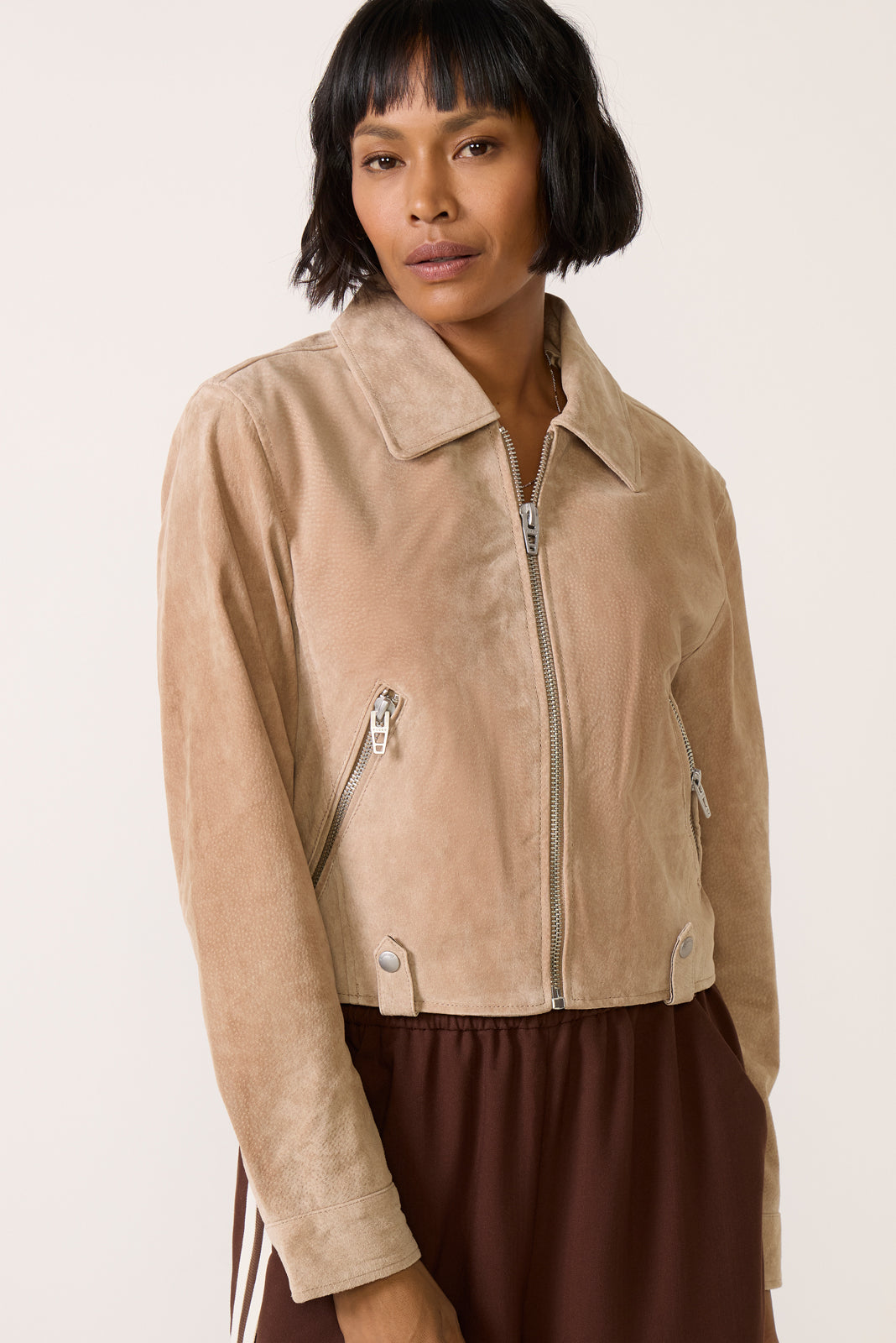 Latte Frappe Suede Jacket