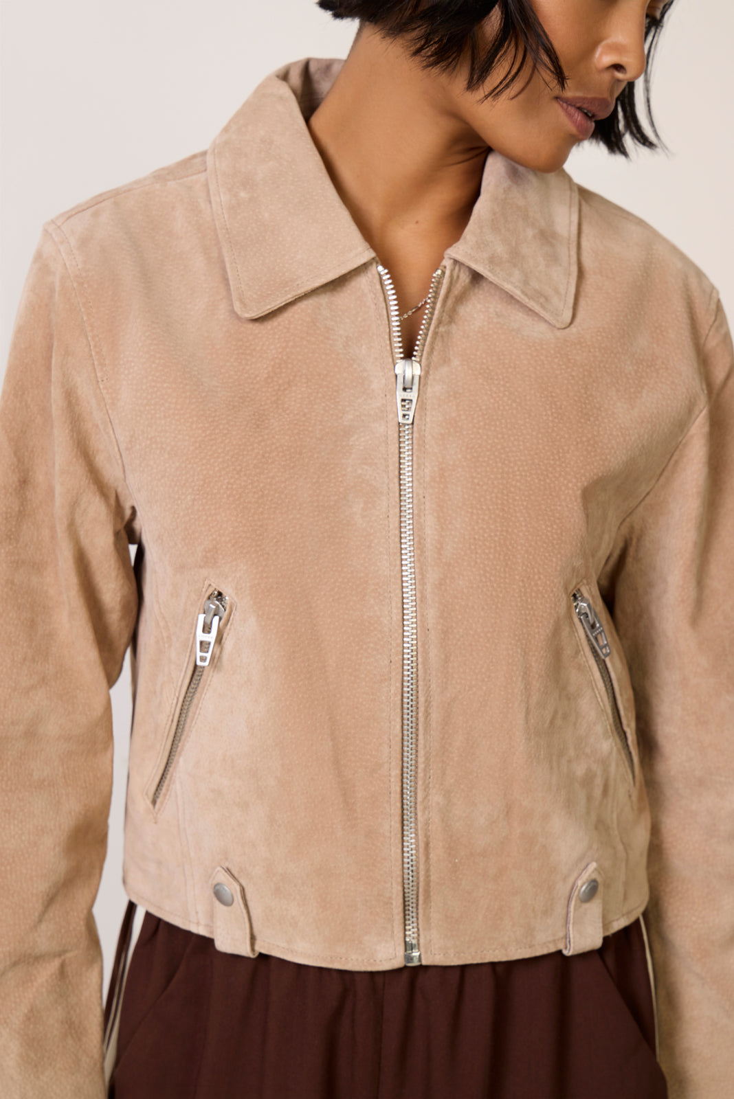 Latte Frappe Suede Jacket