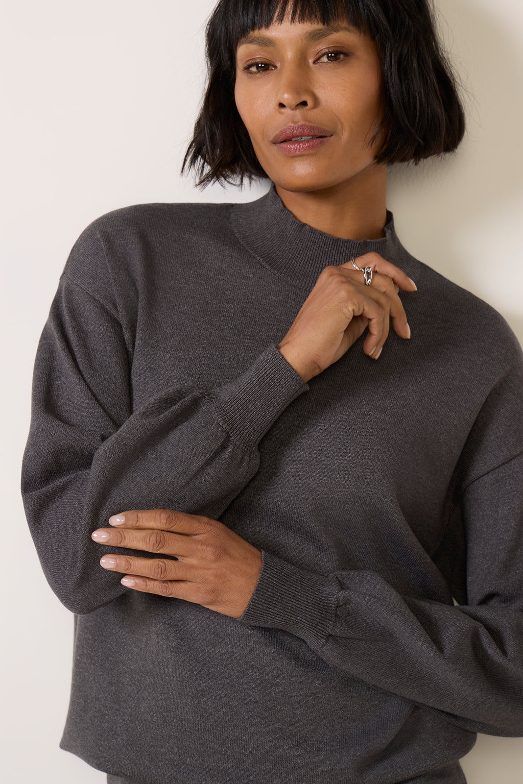 Cozy Soft Blouson Mini Dress