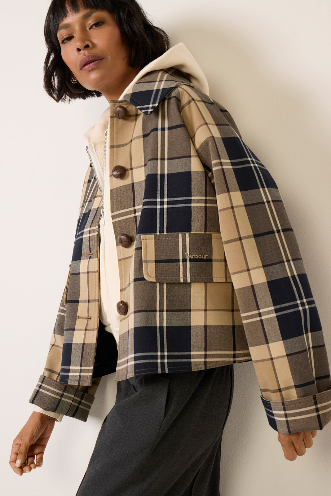 Delilah Checked Showerproof Jacket