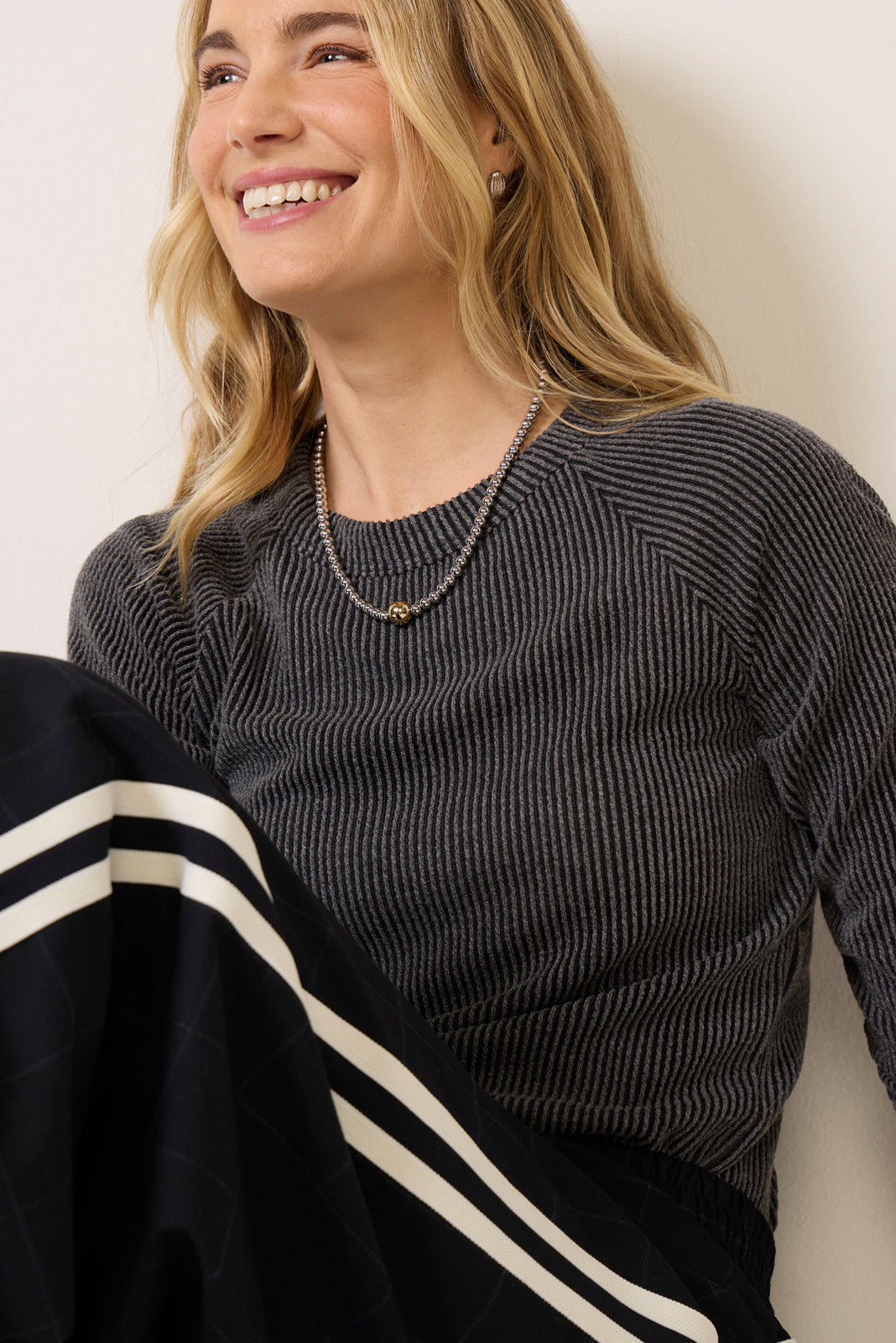 Perry Raglan Washed Rib Top