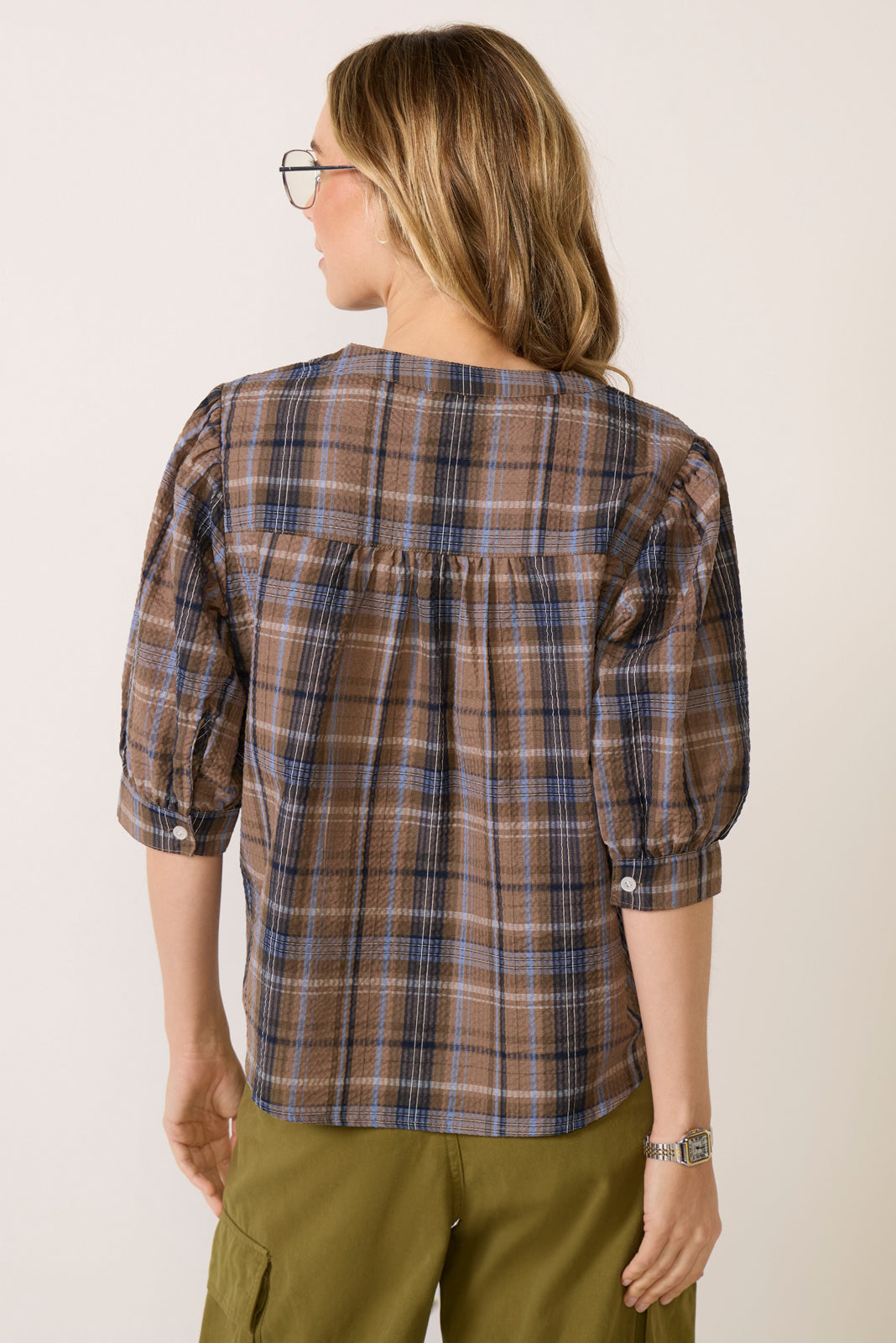 Whitney Plaid Blouse