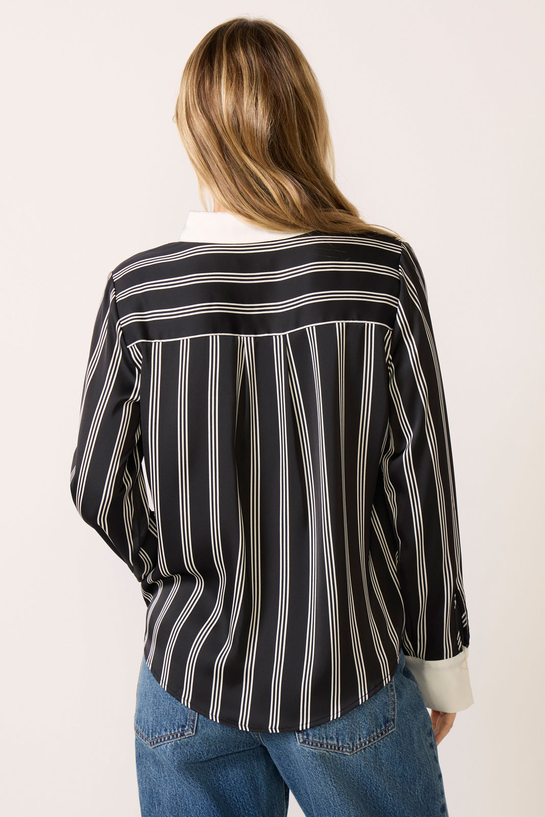 Julia Stripe Satin Shirt