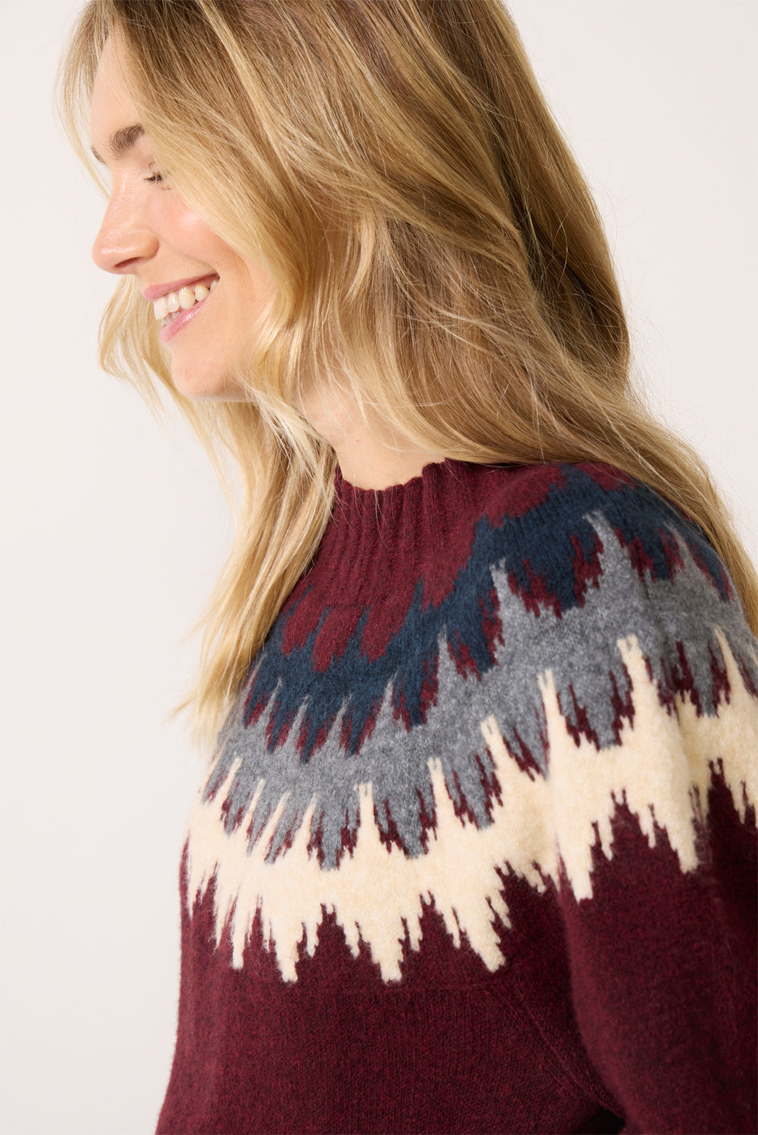 Camden Mock Neck Fairisle Sweater