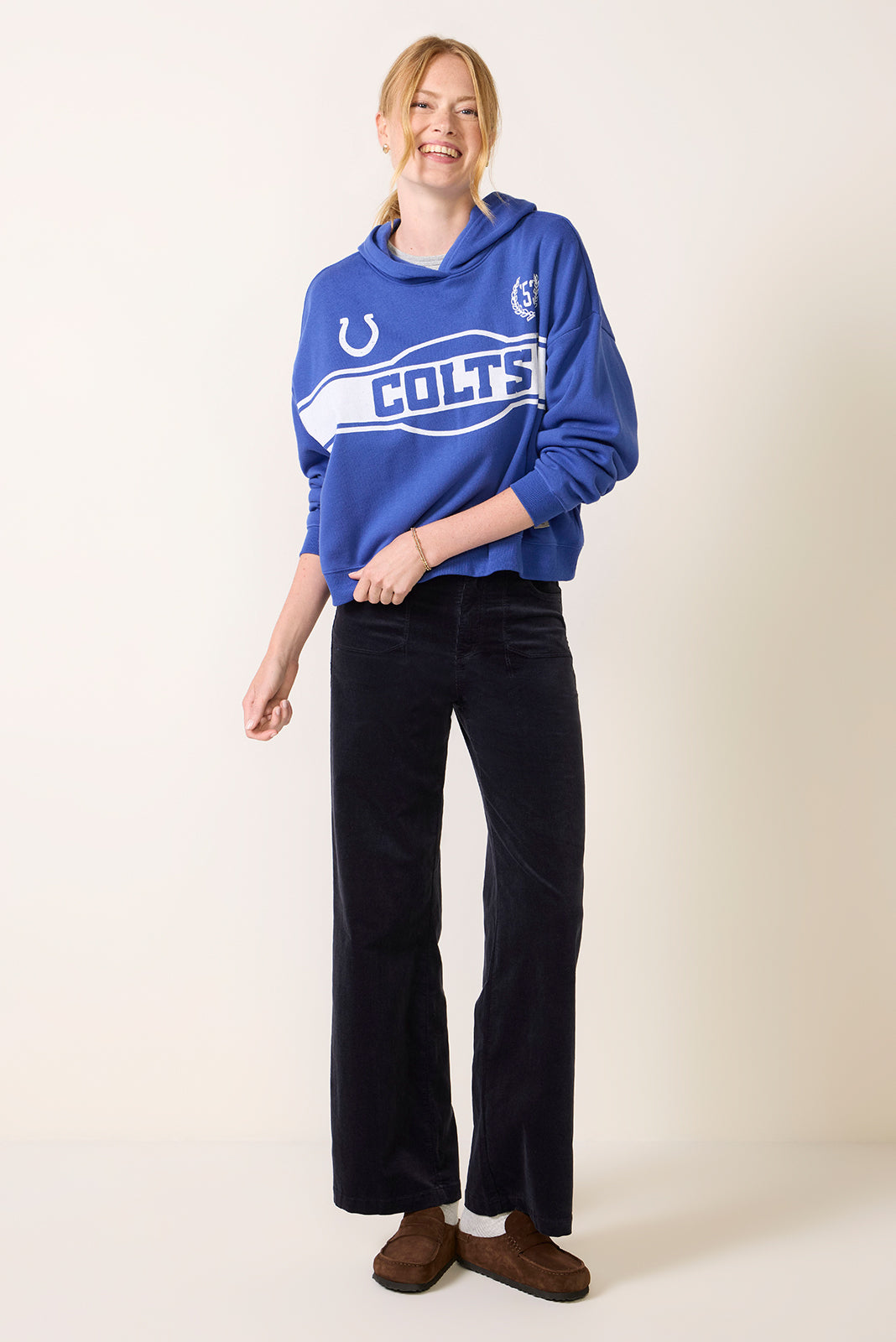 Colts Oversized Crop Hoodie