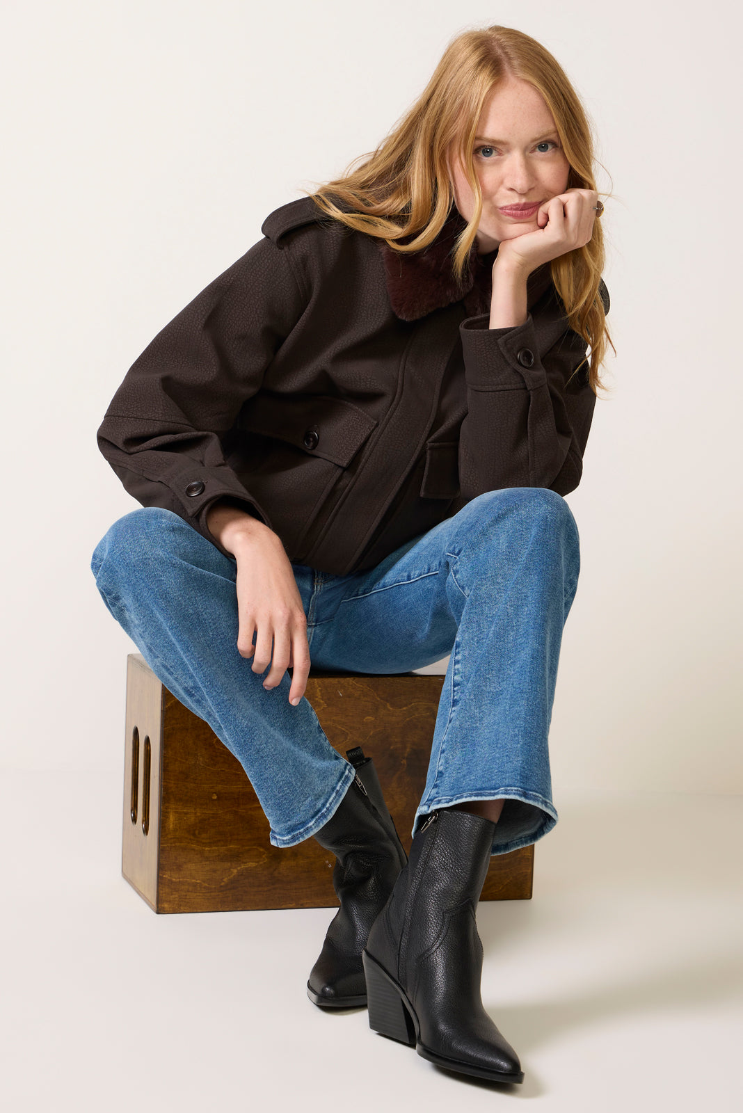 The Faux Leather Bomber