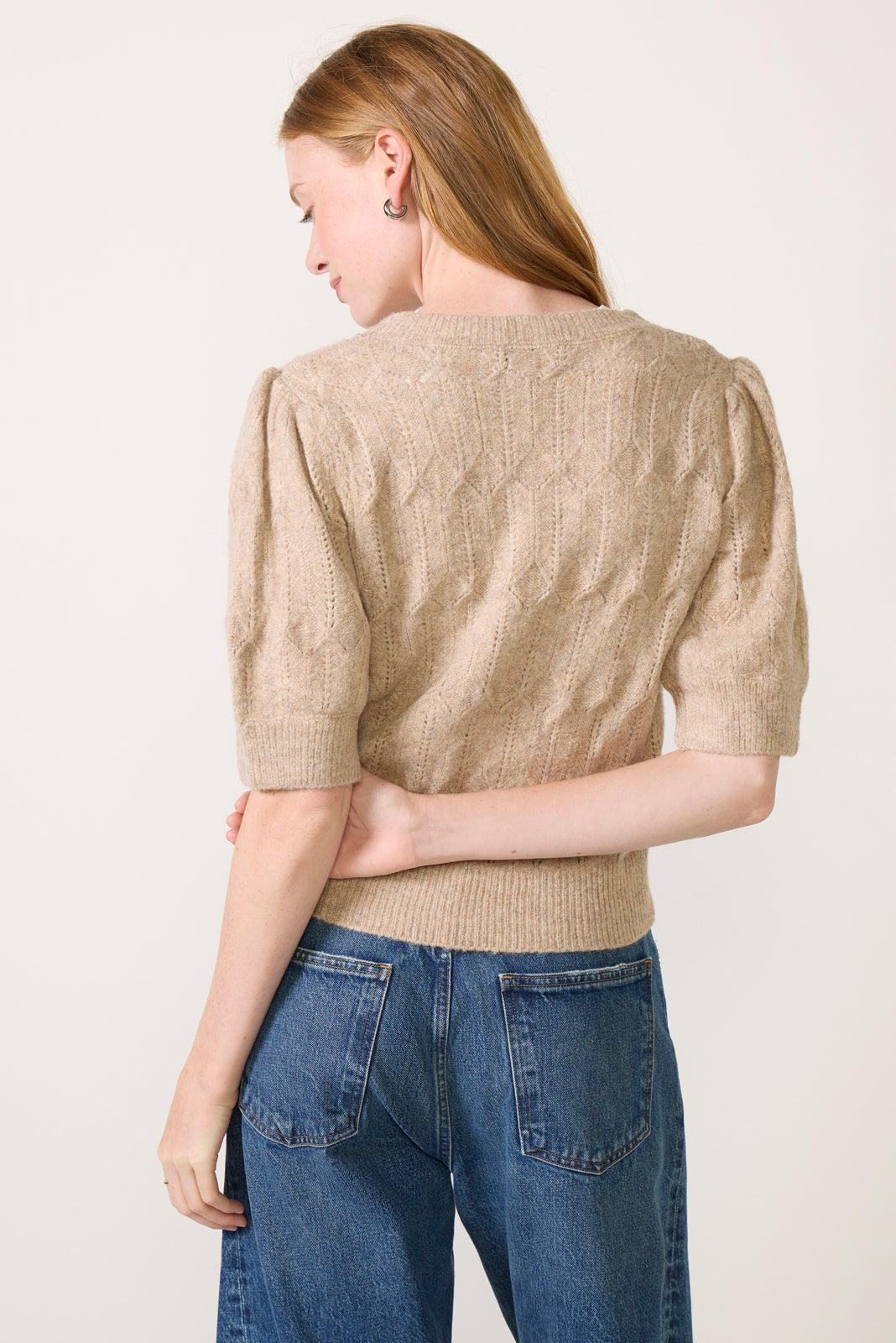 Reya Pointelle Sweater Tee