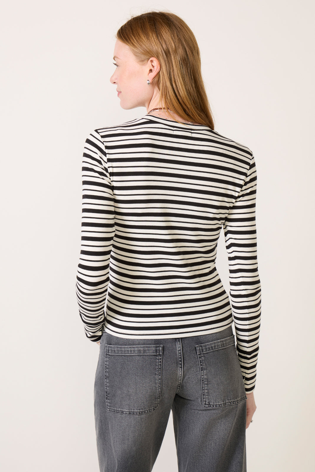 Abby Stripe Crew Neck Top