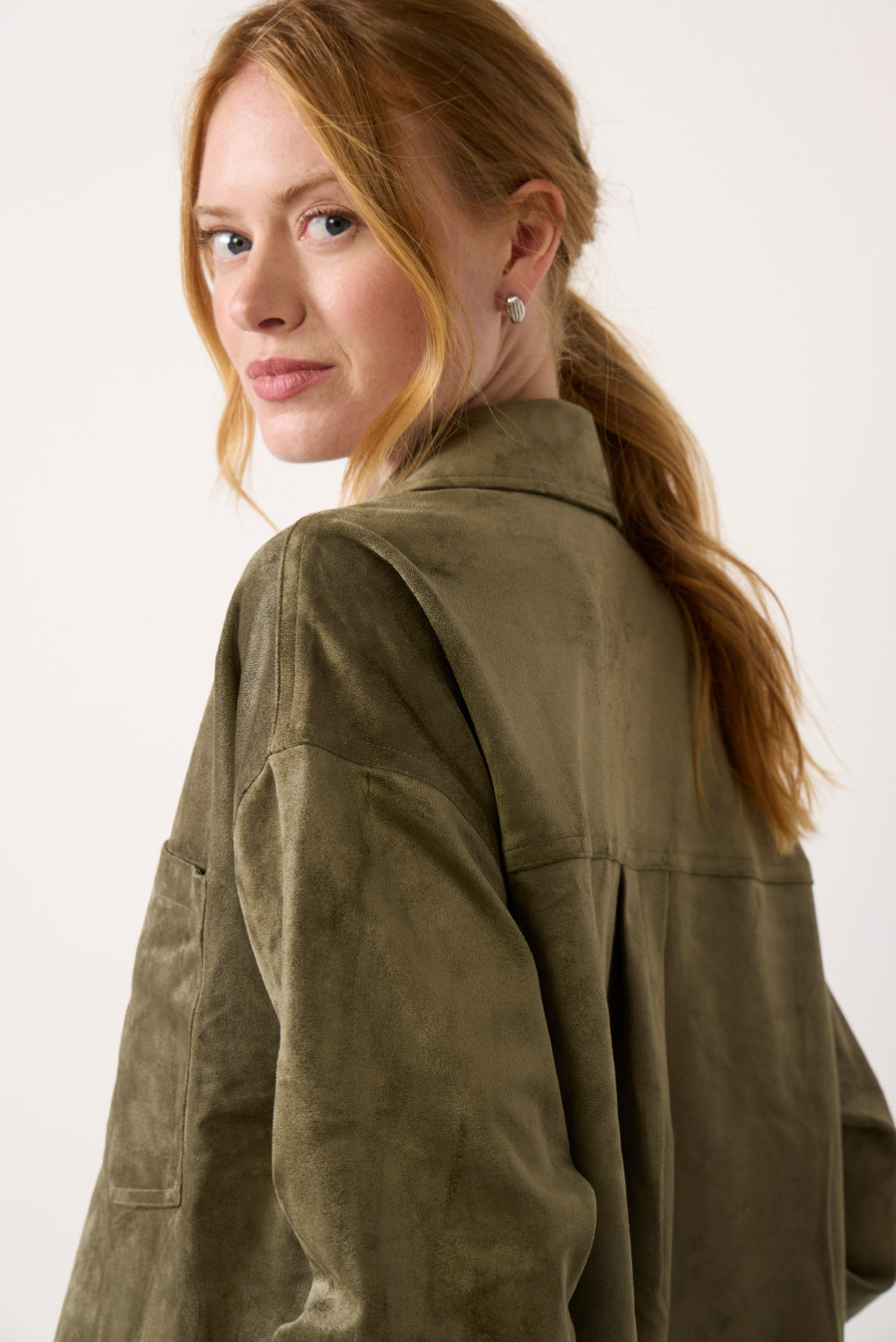 All Day Cropped Suede Jacket