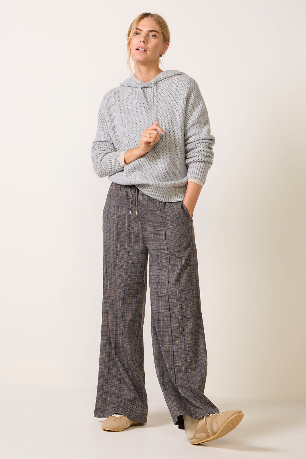 Melchie Relaxed Knit Hoodie