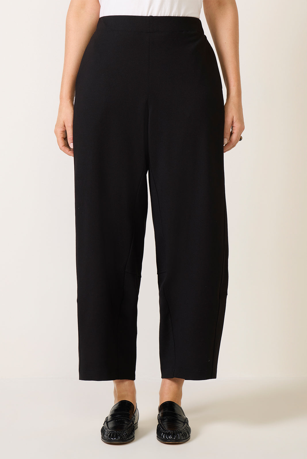 Ponte Knit Barrel Pant