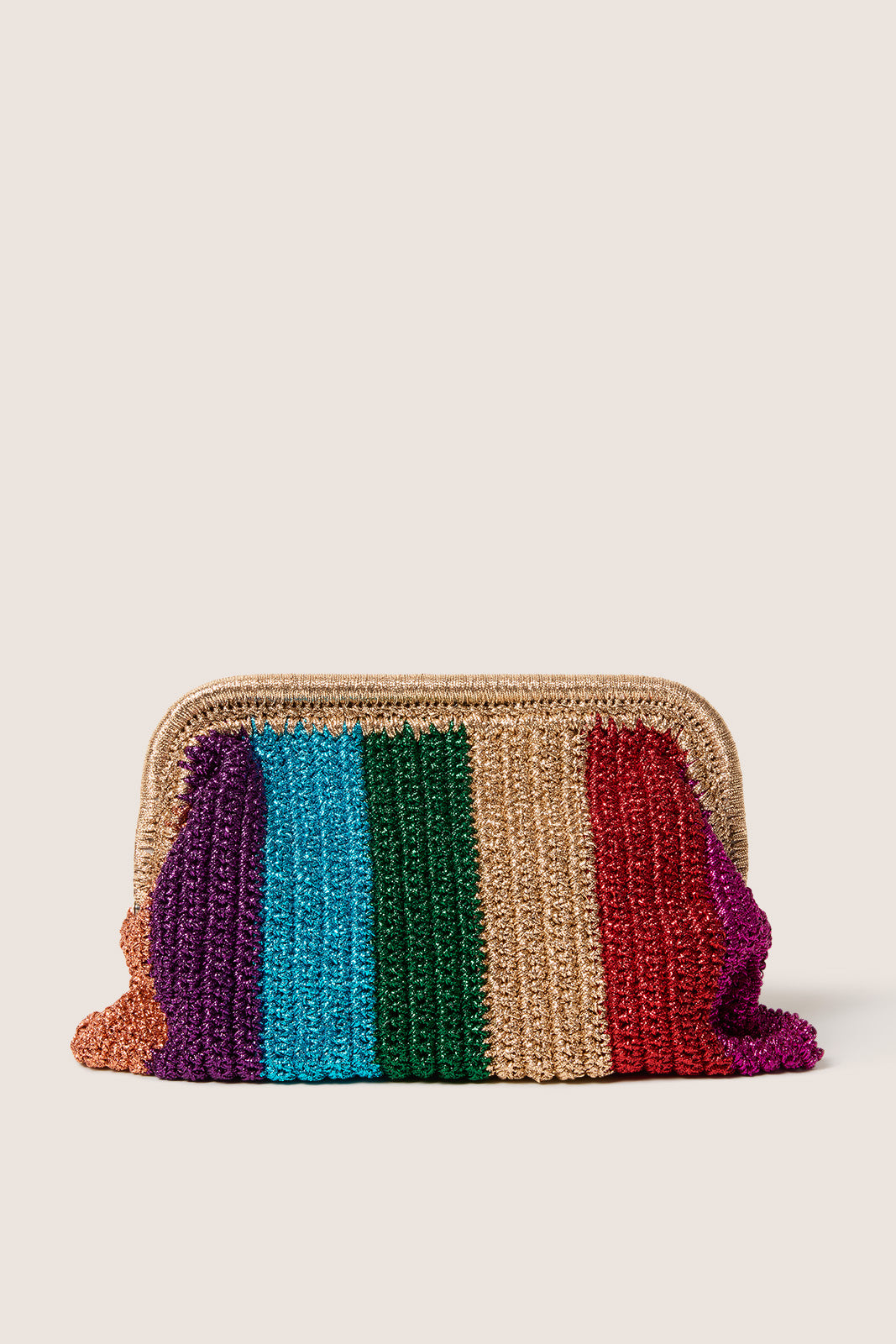 Monroe Multicolor Stripe Clutch