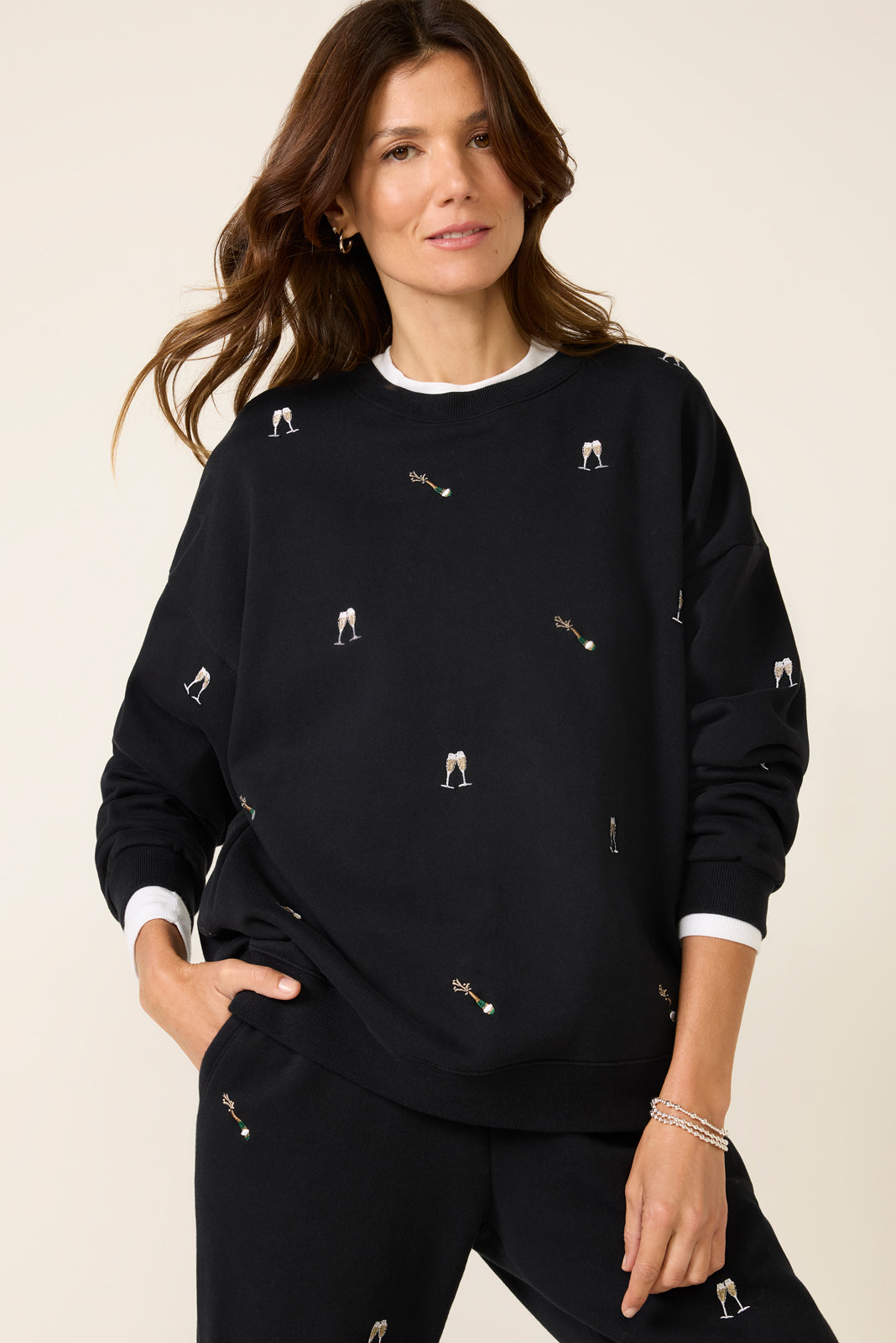 Varsity Champagne Sweatshirt