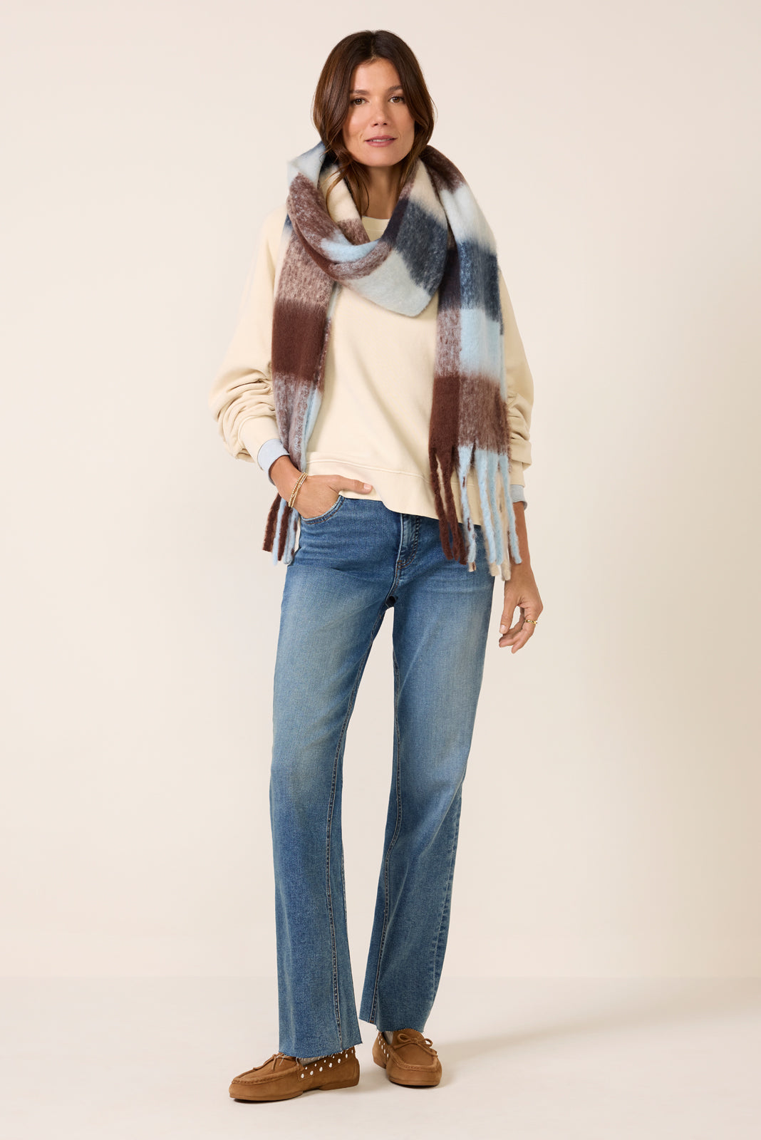 Shirred Sleeve Sweatshirt