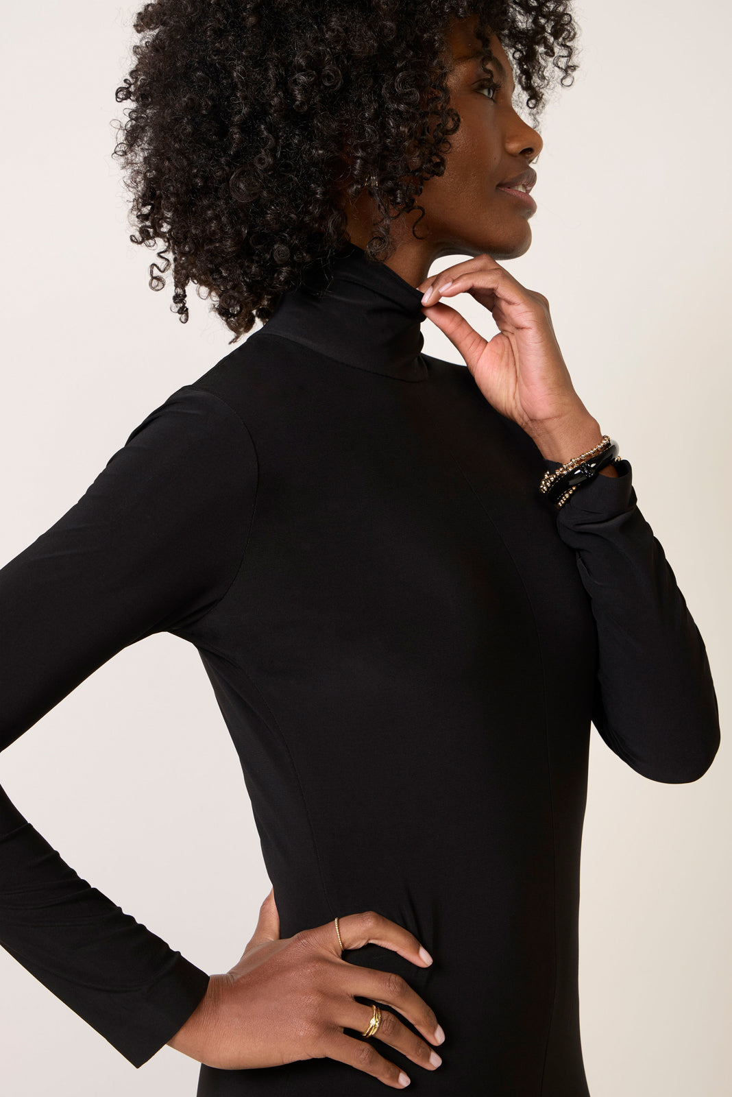 Long Sleeve Turtleneck Jumpsuit