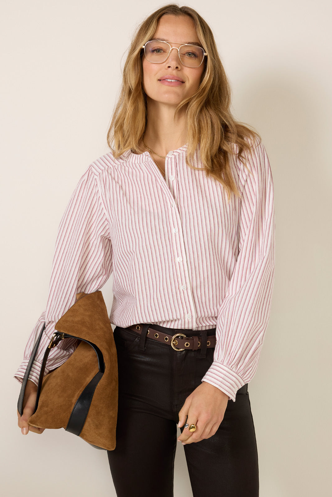 Aileen Collarless Shirt