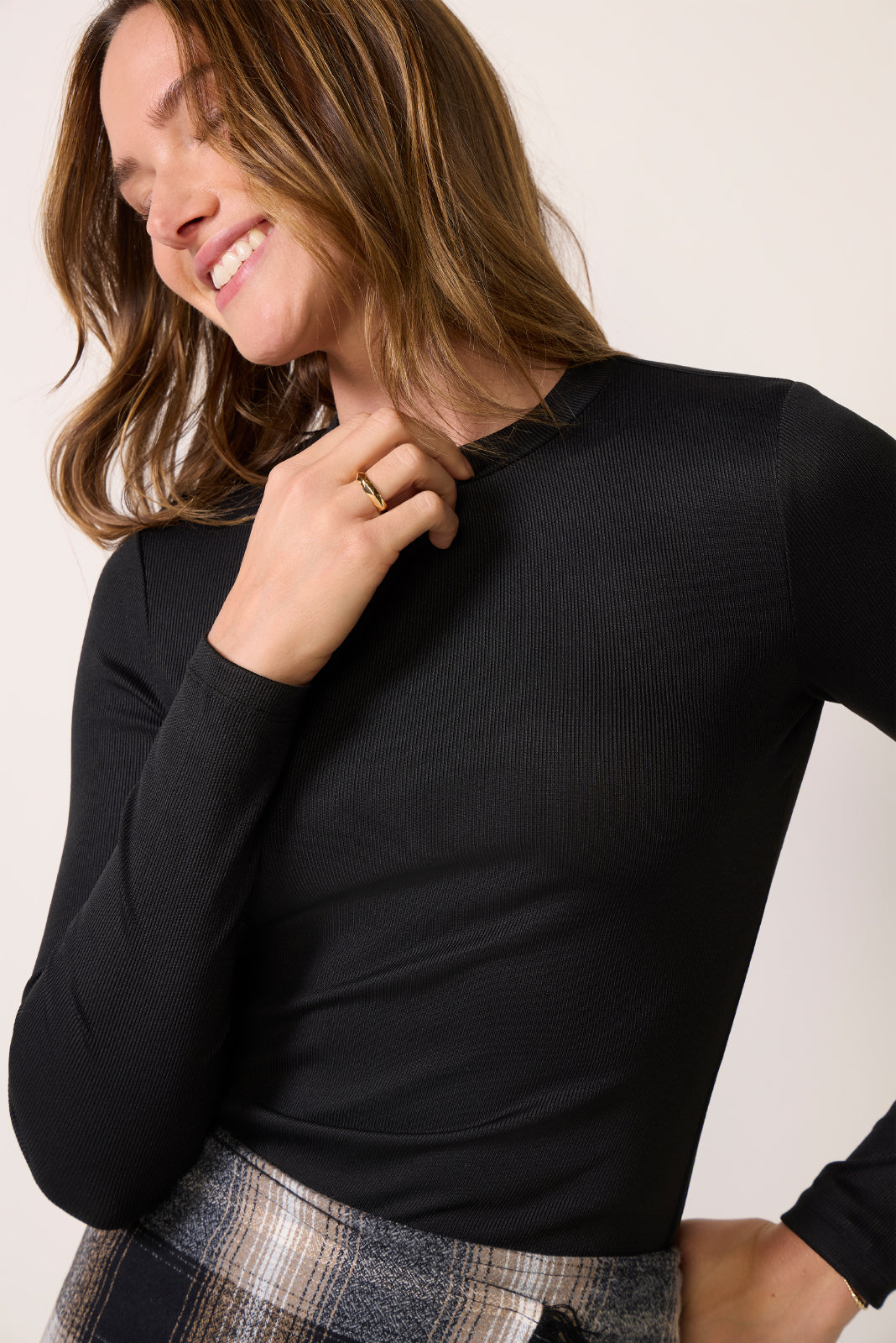 Rilo Shine Rib Top