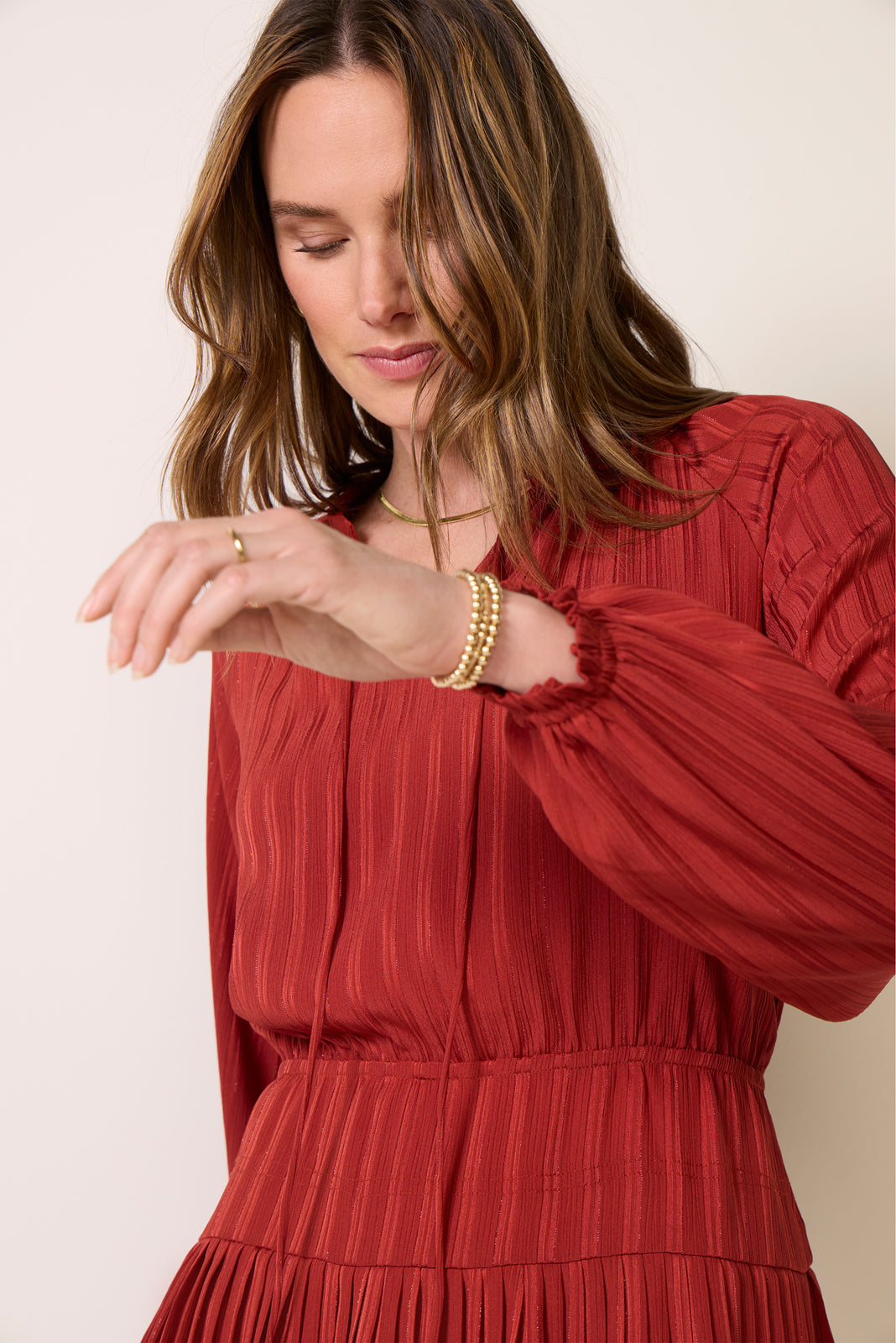 Rue Pleated Mini Dress