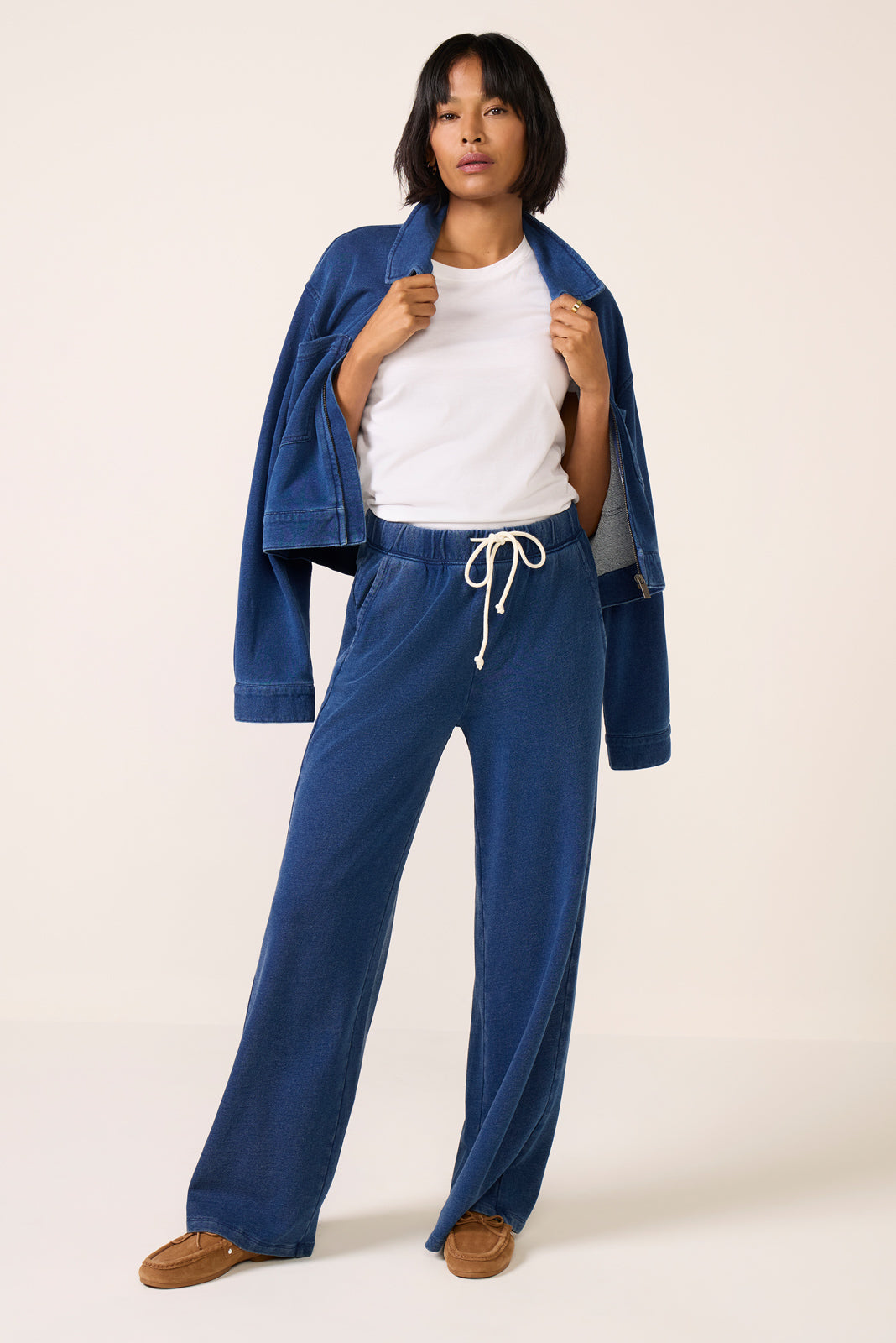 Hunter Knit Denim Wide Leg Pant