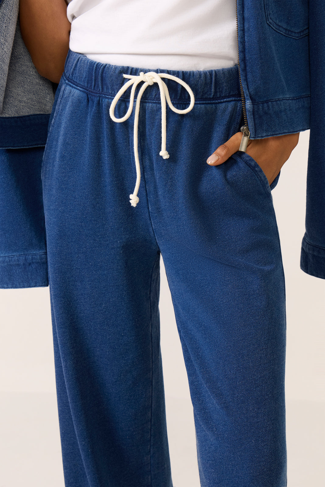 Hunter Knit Denim Wide Leg Pant