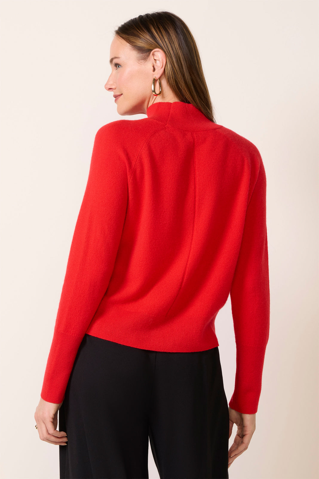 Aria Mock Neck Cashmere Pullover
