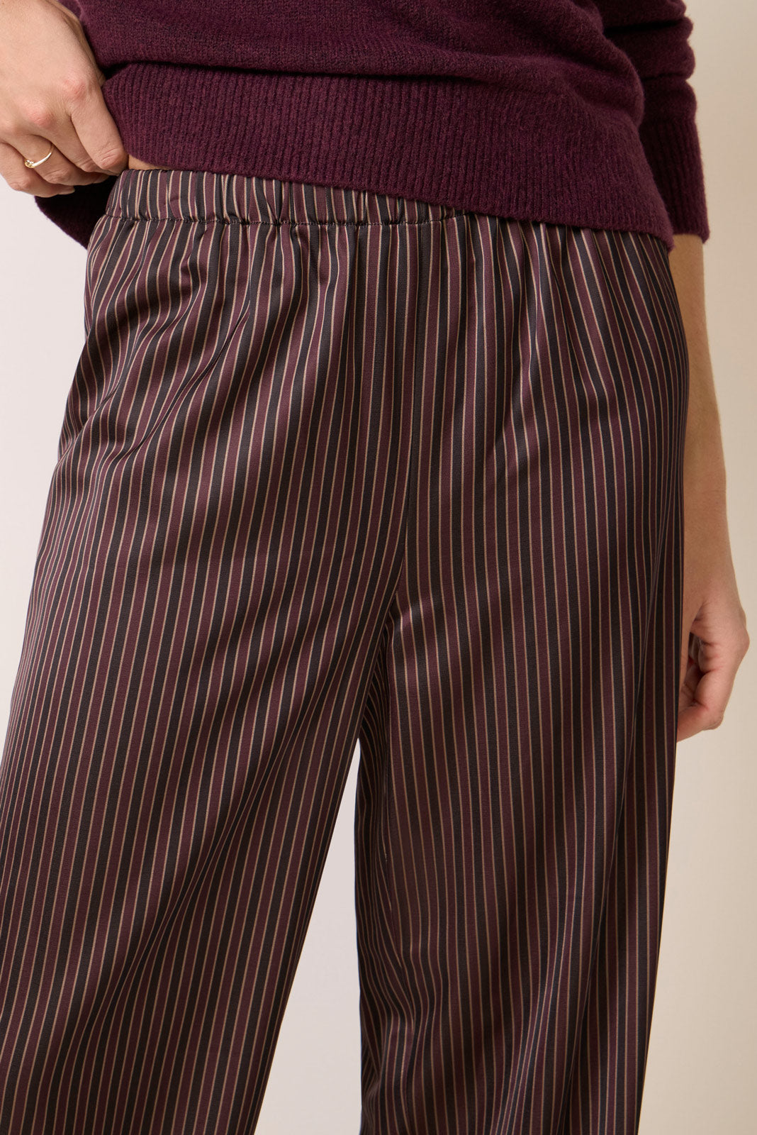 Kali Satin Striped Pant