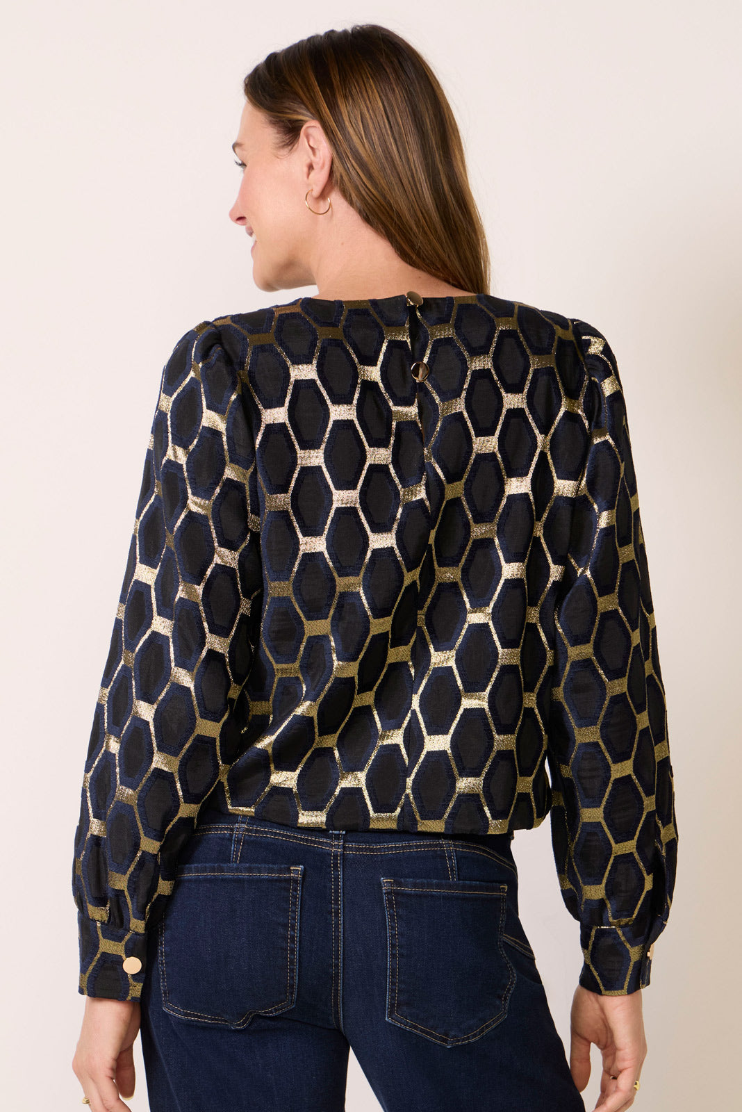 Kelli Jacquard Blouse